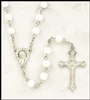 White Cat-Eye Rosary
